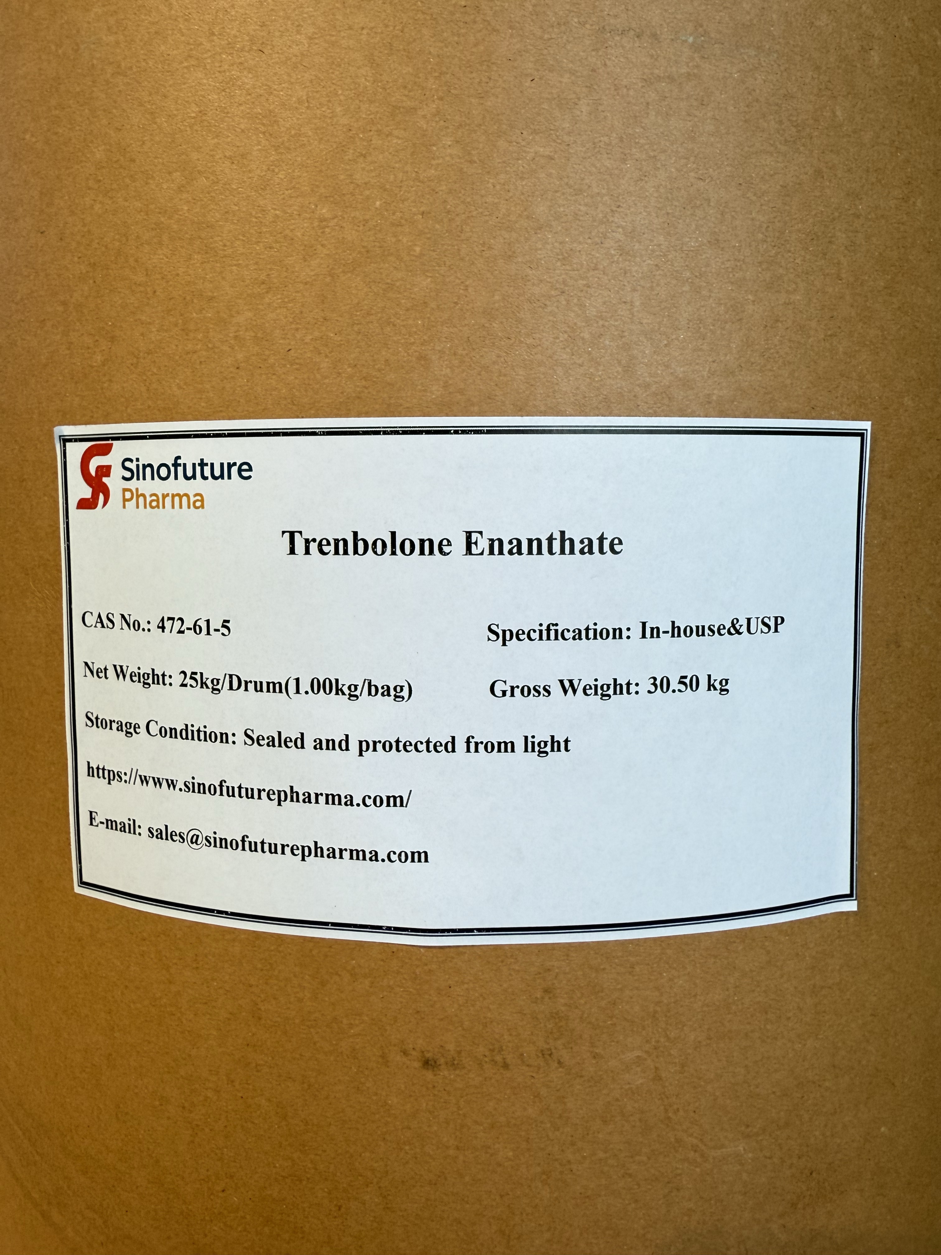 Trenbolone Enanthate CAS No. 10161-35-8 Pengeluar | SINOFUTURE PHARMA Pembekal Pilihan